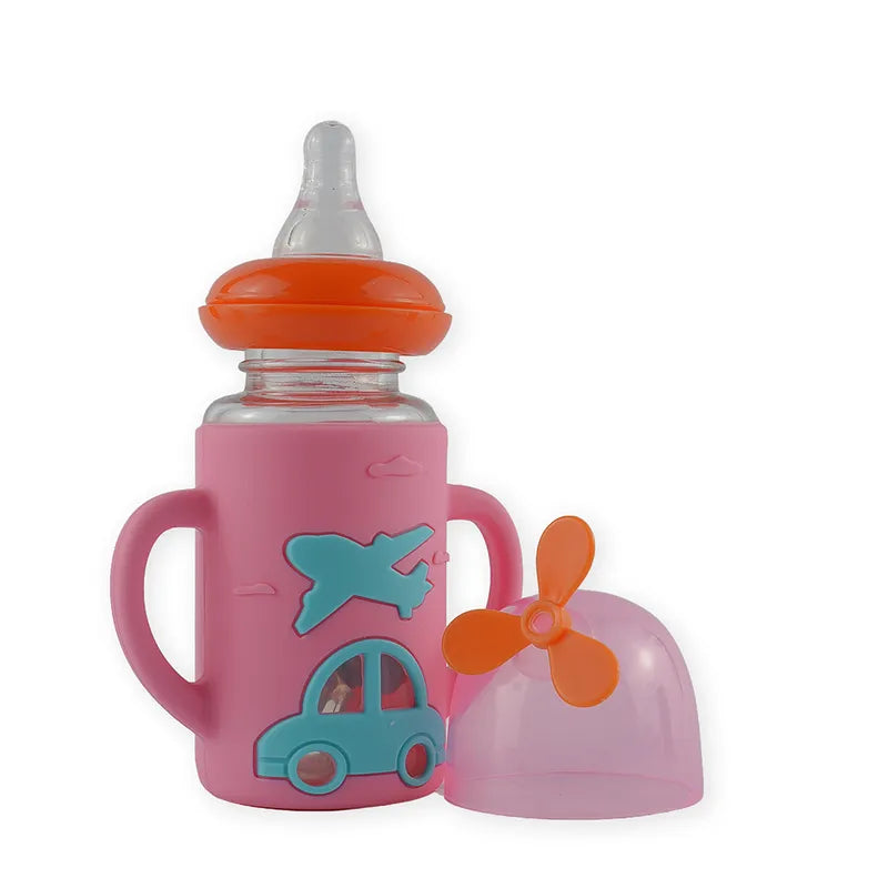BABY GLASS FEEDER FAN CAP PINK YES - image 2