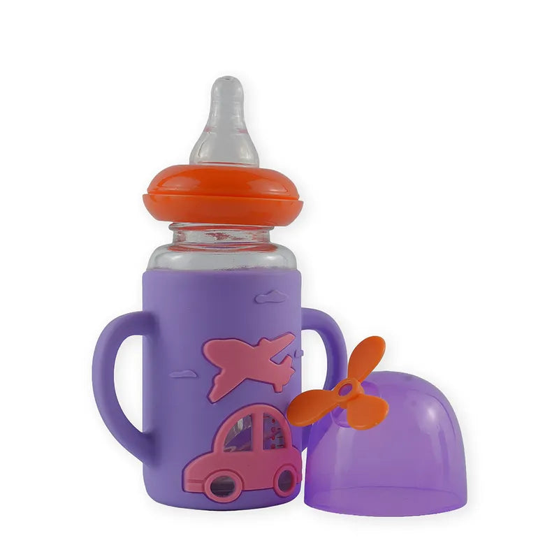 BABY GLASS FEEDER FAN CAP PURPLE YES - image 2