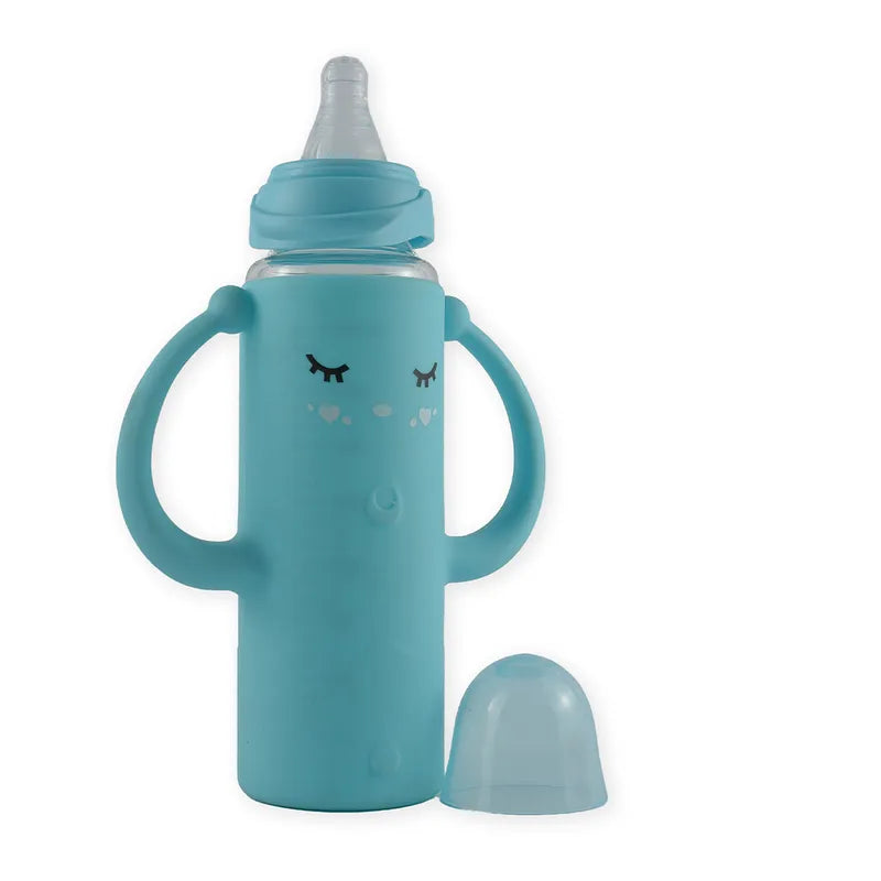 BABY GLASS FEEDER FULL COVER HANDLE GREEN - image 2