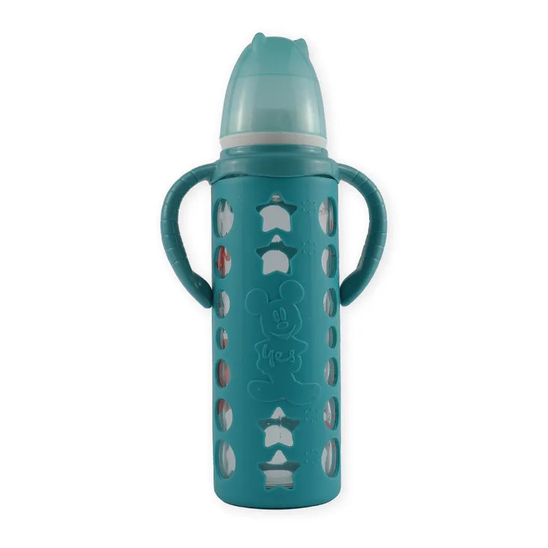 BABY GLASS FEEDER MICKEYMOUSE GREEN YES