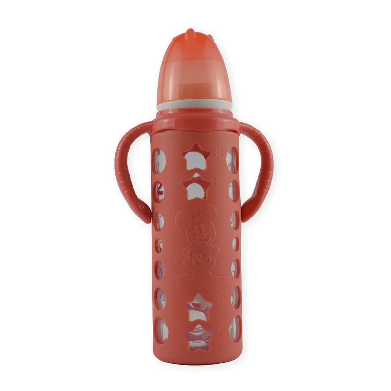 BABY GLASS FEEDER MICKEYMOUSE ORANGE YES
