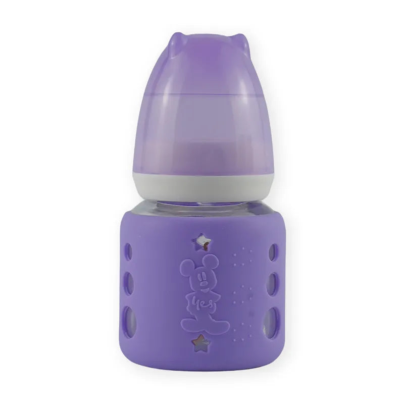 BABY GLASS FEEDER MICKEYMOUSE PURPLE YES