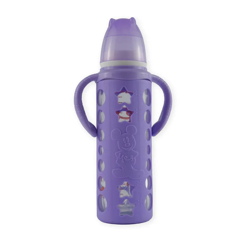 BABY GLASS FEEDER MICKEYMOUSE PURPLE YES - image 3