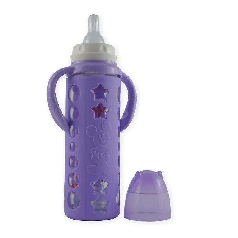 BABY GLASS FEEDER MICKEYMOUSE PURPLE YES - image 2