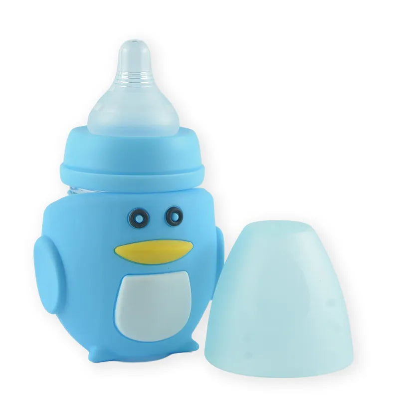 BABY GLASS FEEDER PENGUIN BLUE - image 3