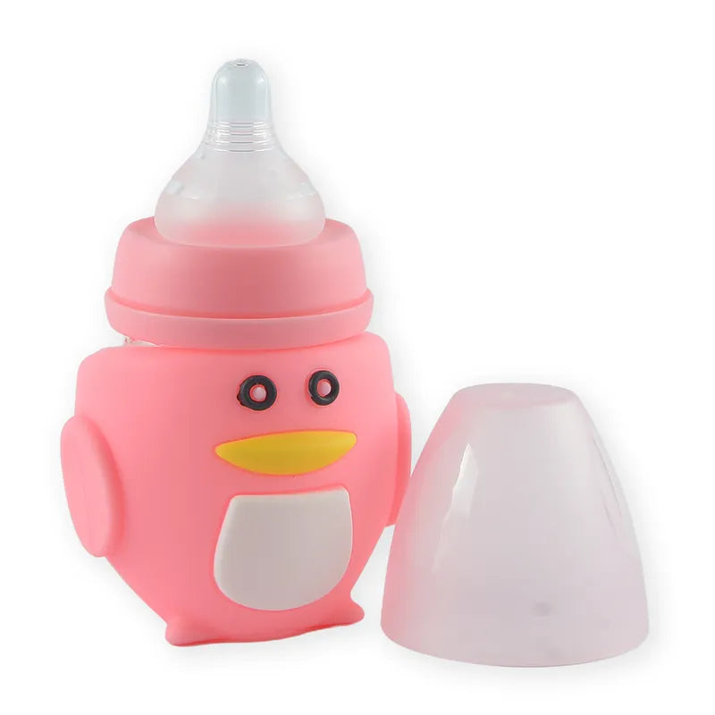 BABY GLASS FEEDER PENGUIN PINK - image 3