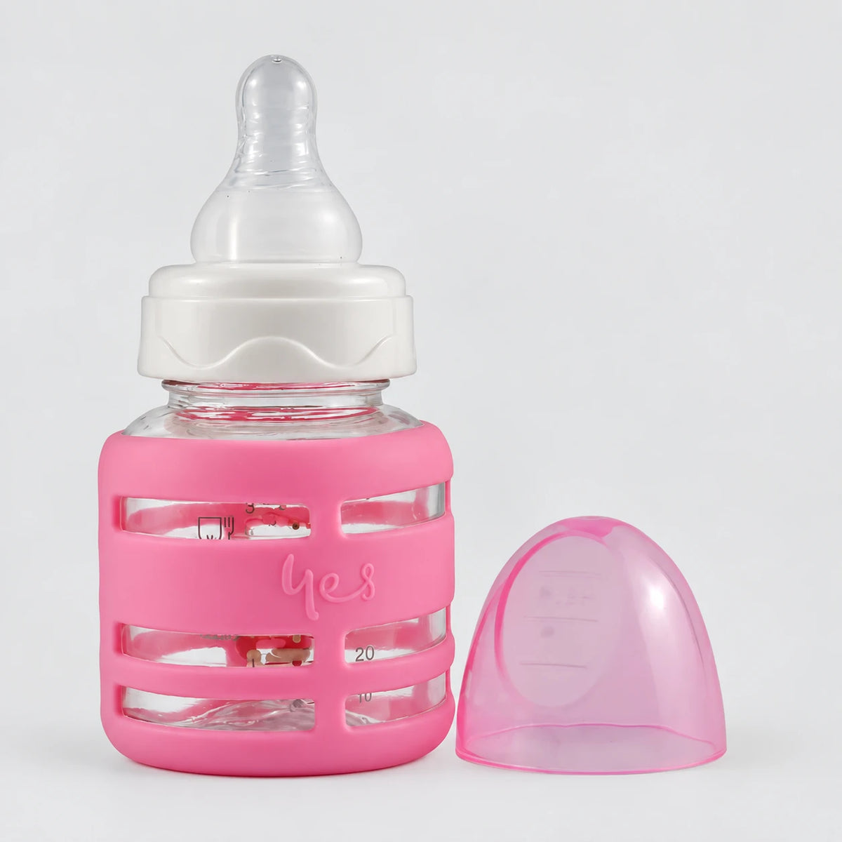 BABY GLASS FEEDER PINK YES - image 2