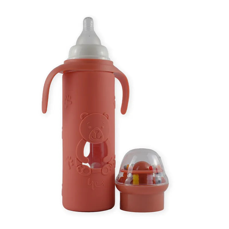 BABY GLASS FEEDER RATTLE CAP SKIN BROWN YES - image 2