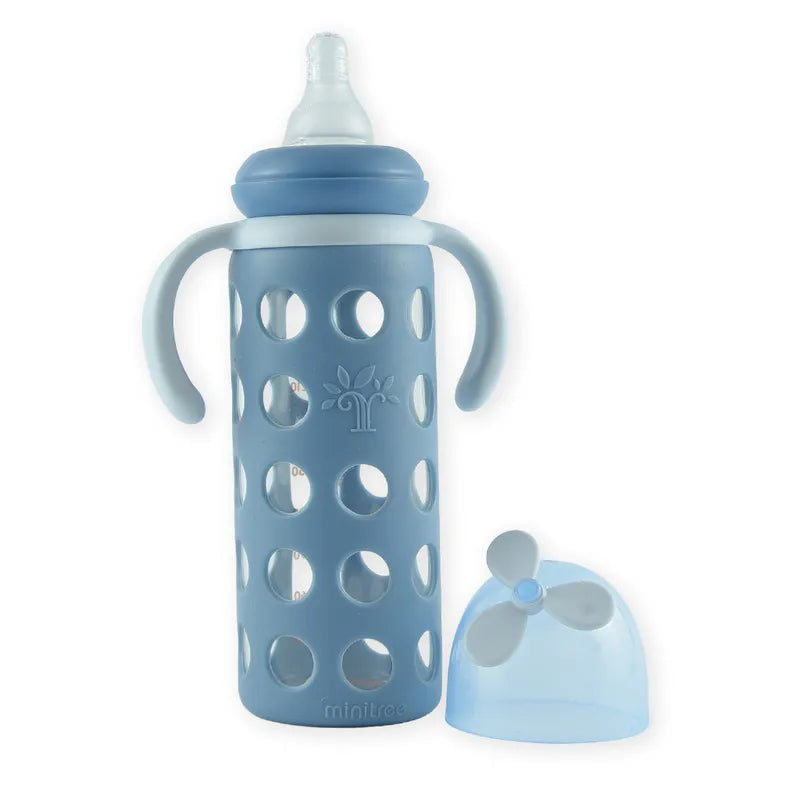 BABY GLASS FEEDER SILICONE COVER BLUE - image 2