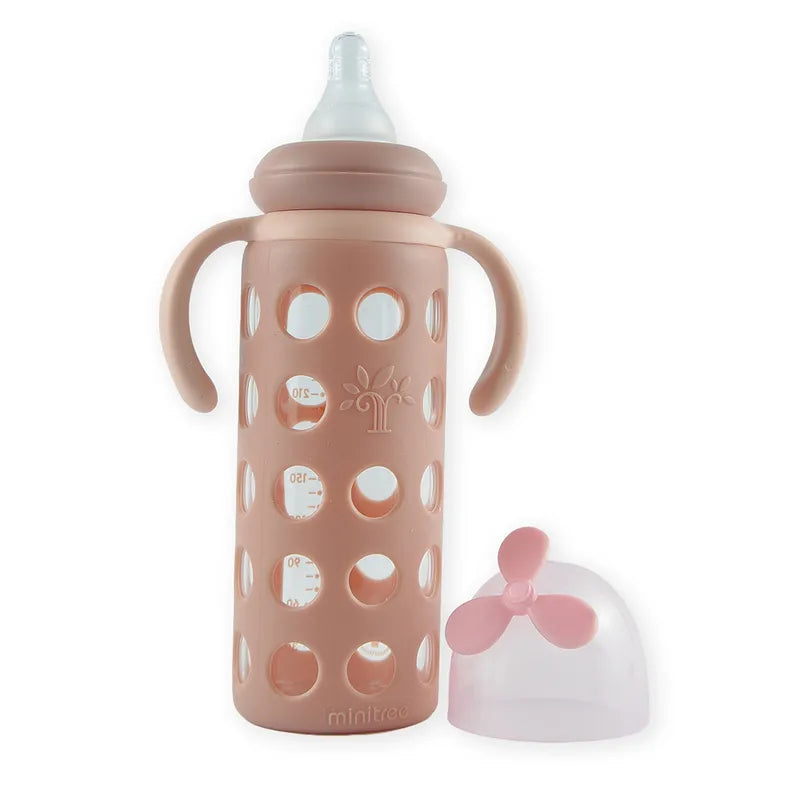 BABY GLASS FEEDER SILICONE COVER BROWN - image 2