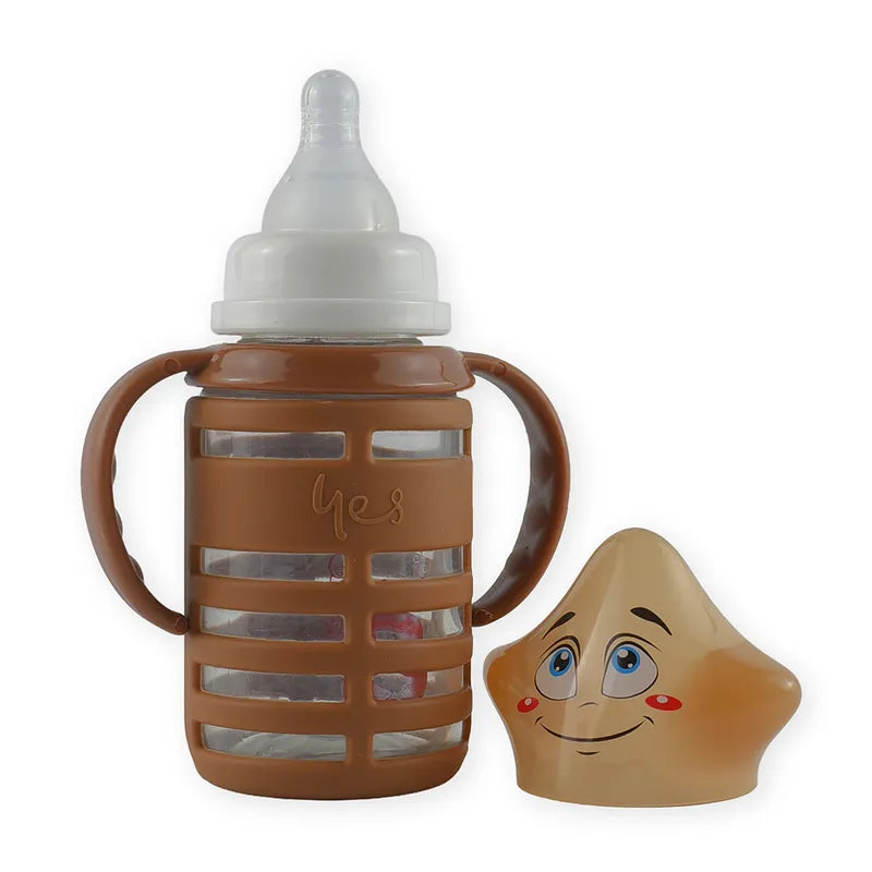 BABY GLASS FEEDER STAR CAP BROWN YES - image 2