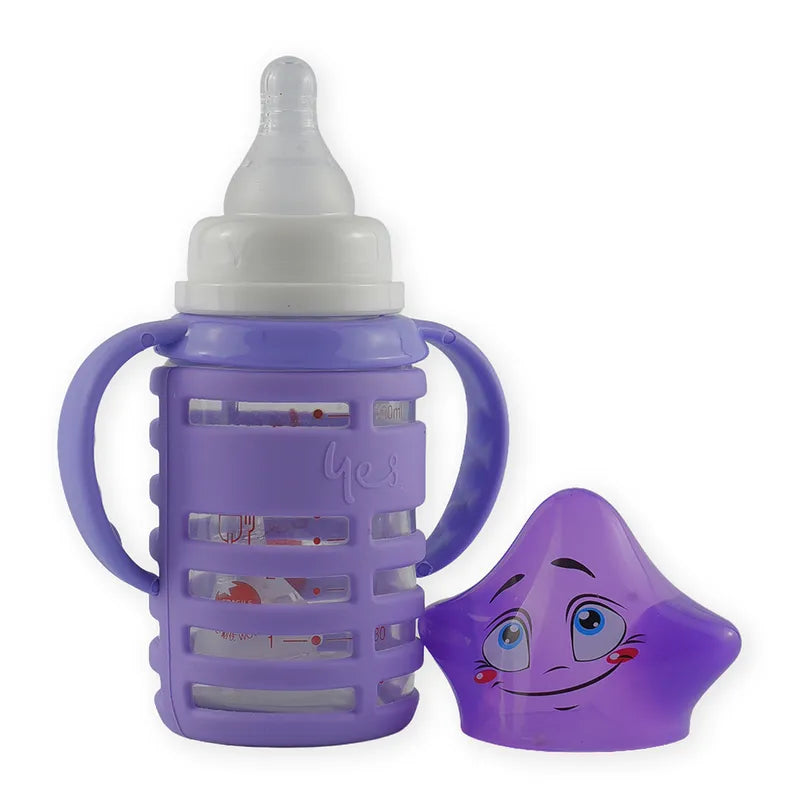 BABY GLASS FEEDER STAR CAP PURPLE YES - image 2
