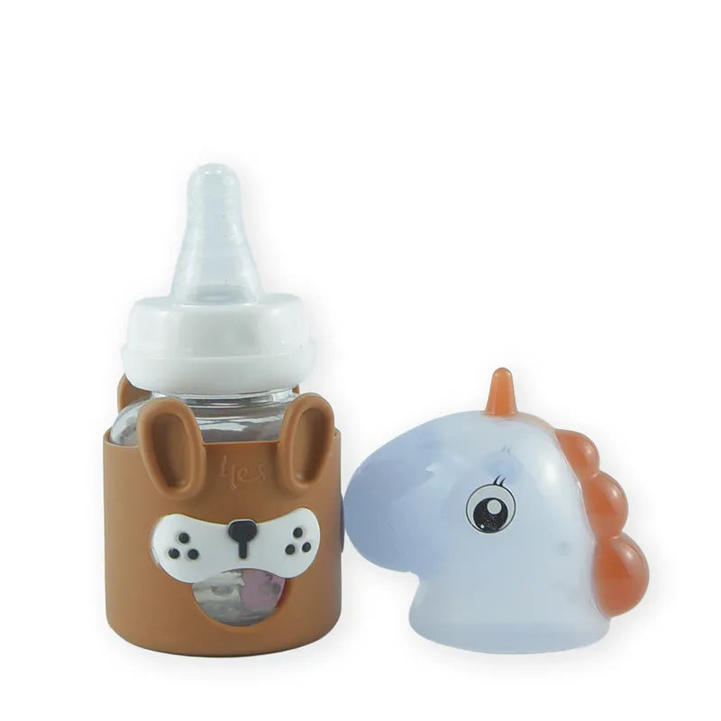 BABY GLASS FEEDER UNICORN BROWN - image 2