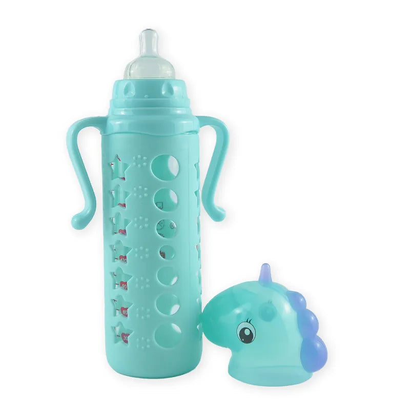 BABY GLASS FEEDER UNICORN CYAN FISH - image 4