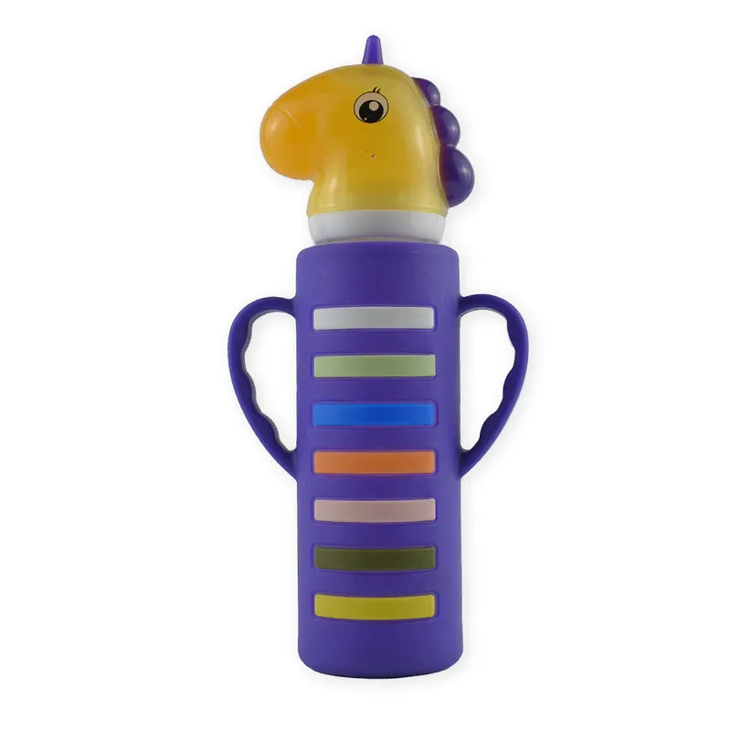 BABY GLASS FEEDER UNICORN DARK PURPLE YES