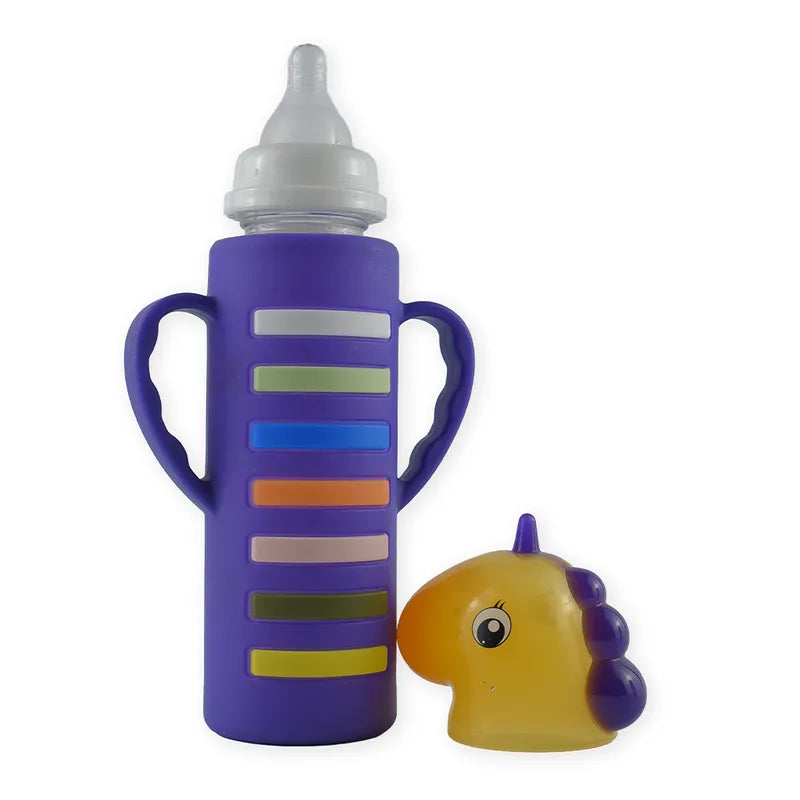 BABY GLASS FEEDER UNICORN DARK PURPLE YES - image 4