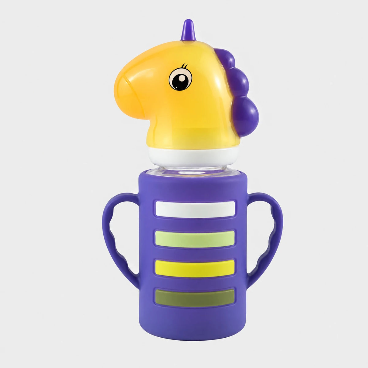BABY GLASS FEEDER UNICORN DARK PURPLE YES - image 3