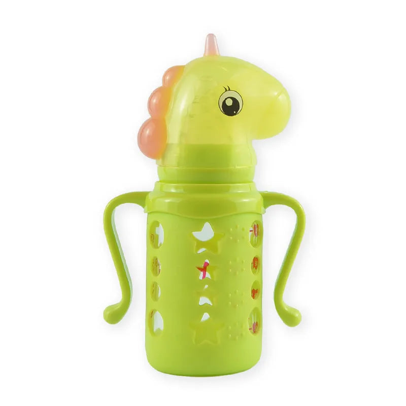 BABY GLASS FEEDER UNICORN GREEN FISH - image 3