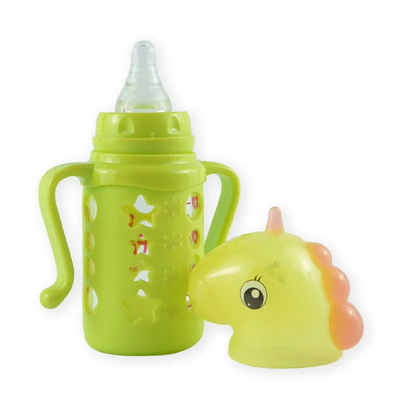 BABY GLASS FEEDER UNICORN GREEN FISH - image 2