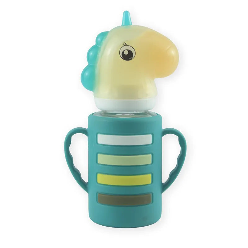 BABY GLASS FEEDER UNICORN GREEN YES - image 3