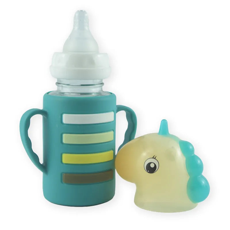 BABY GLASS FEEDER UNICORN GREEN YES - image 2