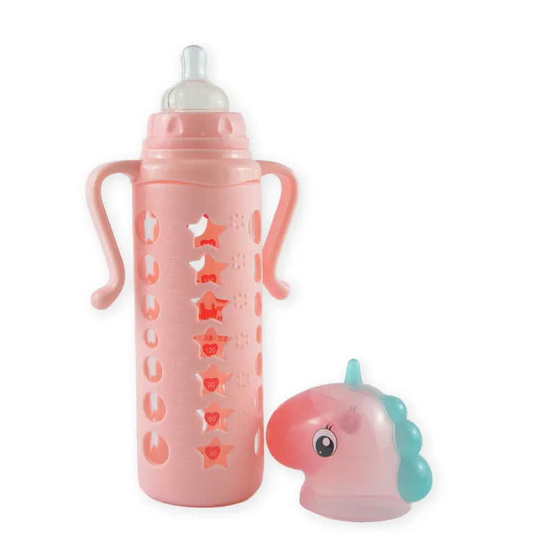 BABY GLASS FEEDER UNICORN PINK FISH - image 4