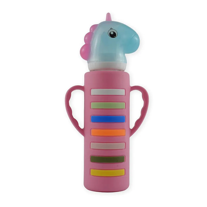 BABY GLASS FEEDER UNICORN PINK YES