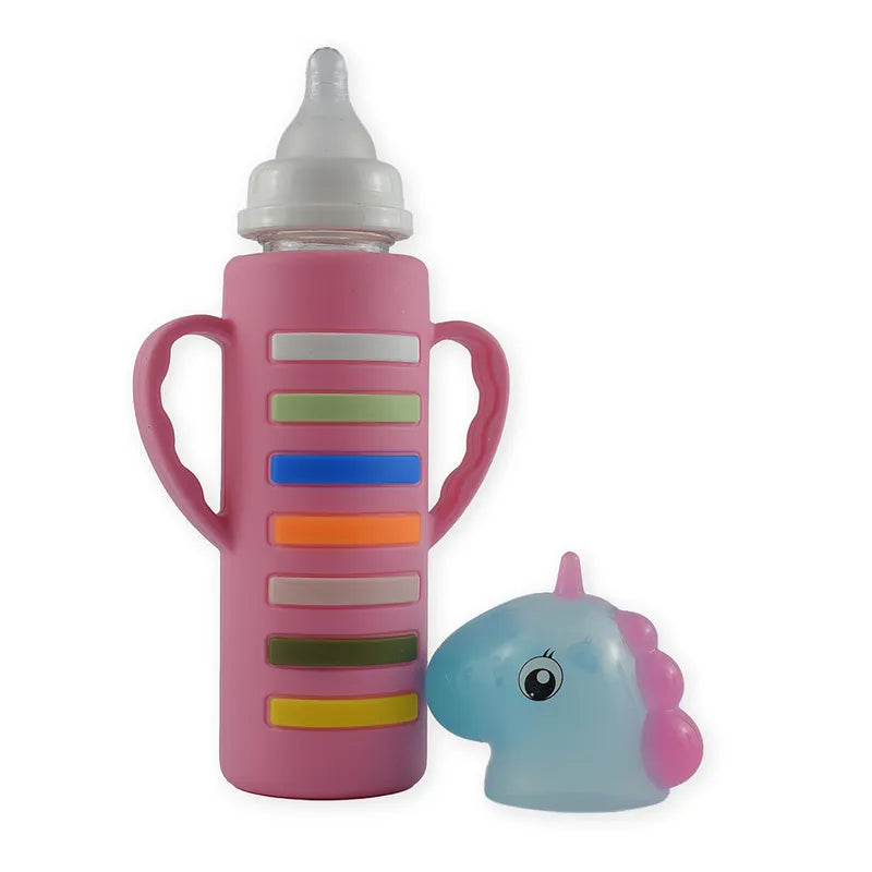 BABY GLASS FEEDER UNICORN PINK YES - image 2