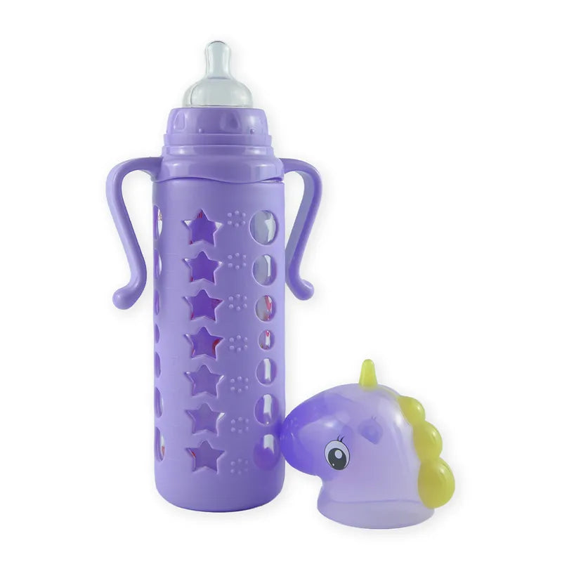 BABY GLASS FEEDER UNICORN PURPLE FISH - image 4