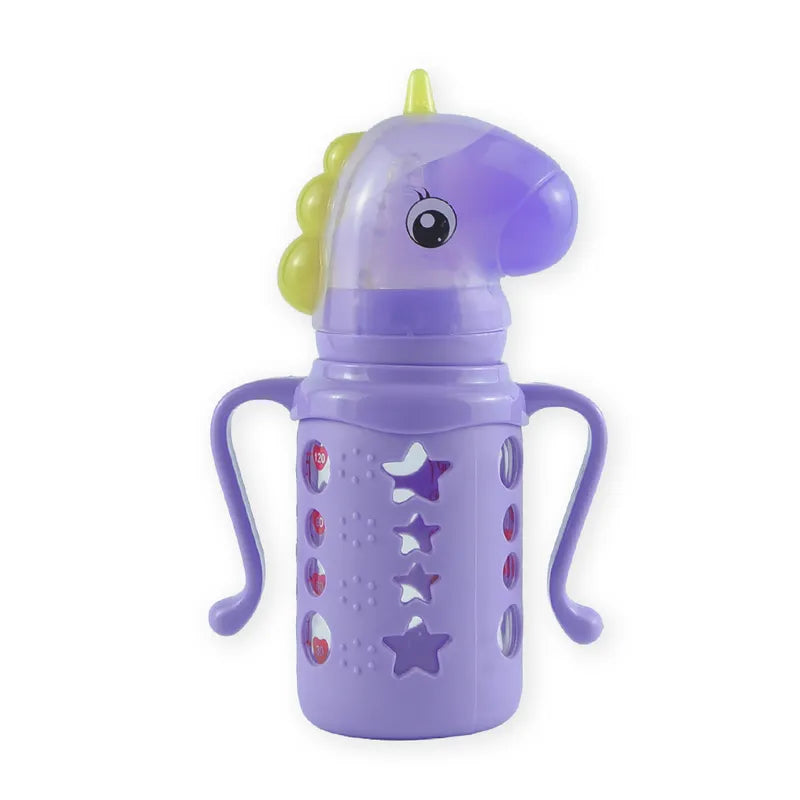 BABY GLASS FEEDER UNICORN PURPLE FISH - image 3
