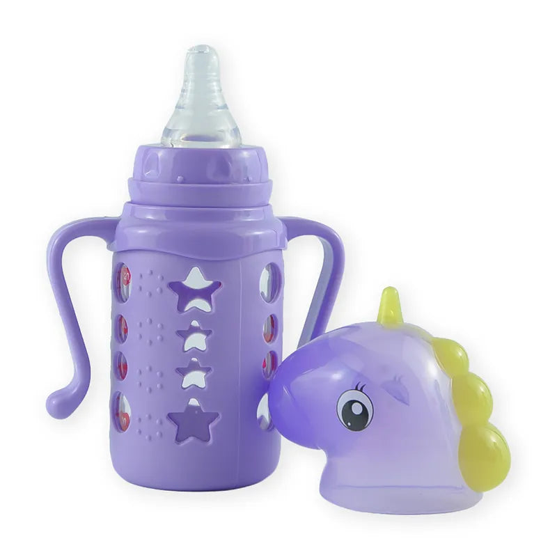 BABY GLASS FEEDER UNICORN PURPLE FISH - image 2