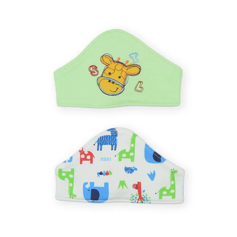 BABY HAIR BAND 2PCS SET COW GREEN