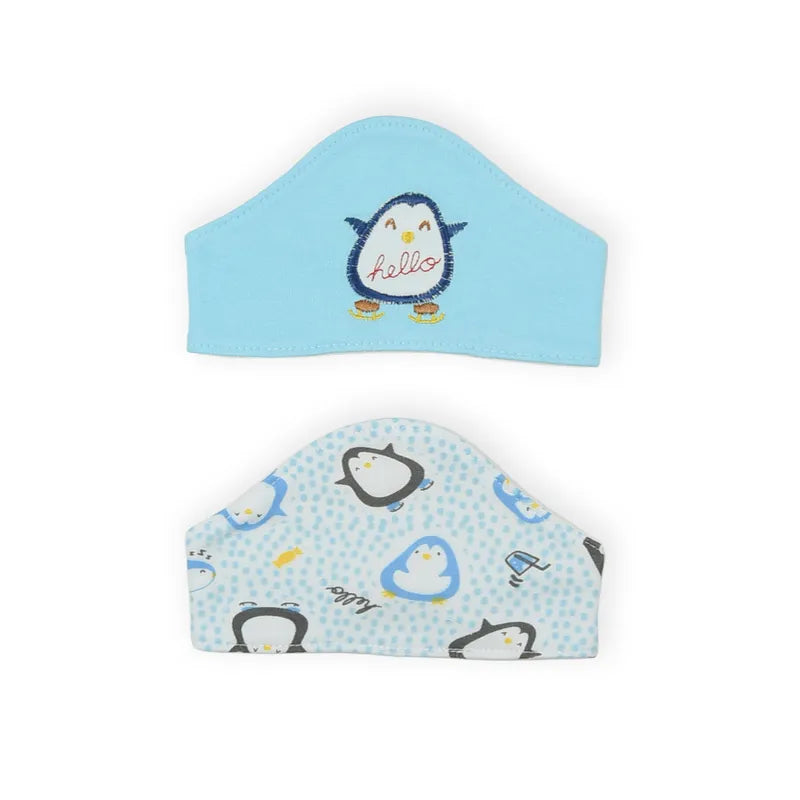 BABY HAIR BAND 2PCS SET PIGEON CYAN