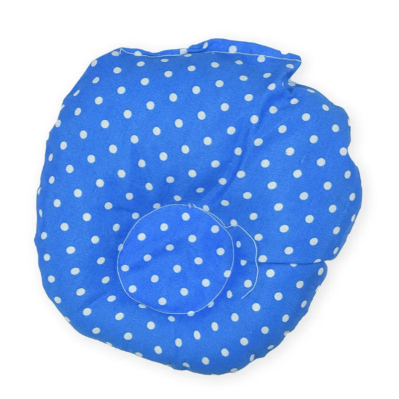 BABY HEAD SHAPER PILLOW DOTED PRINT BLUE