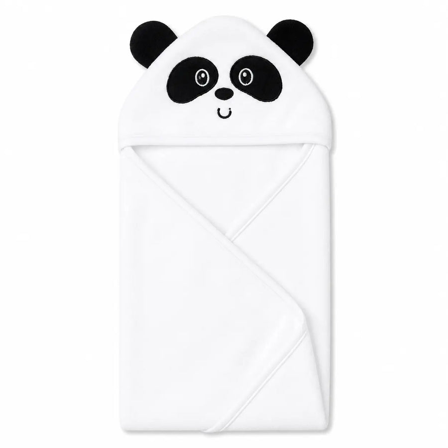 BABY HOODED BATH TOWEL 1 PCS PANDA WHITE