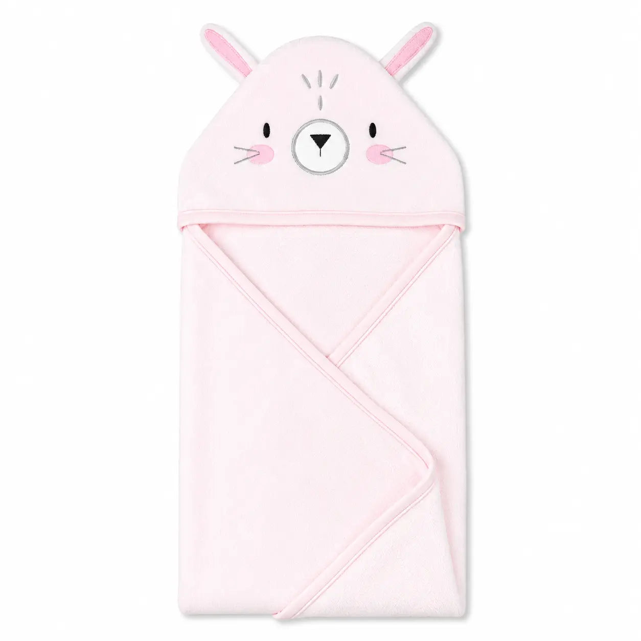 BABY HOODED BATH TOWEL 1PCS FOX BABY PINK