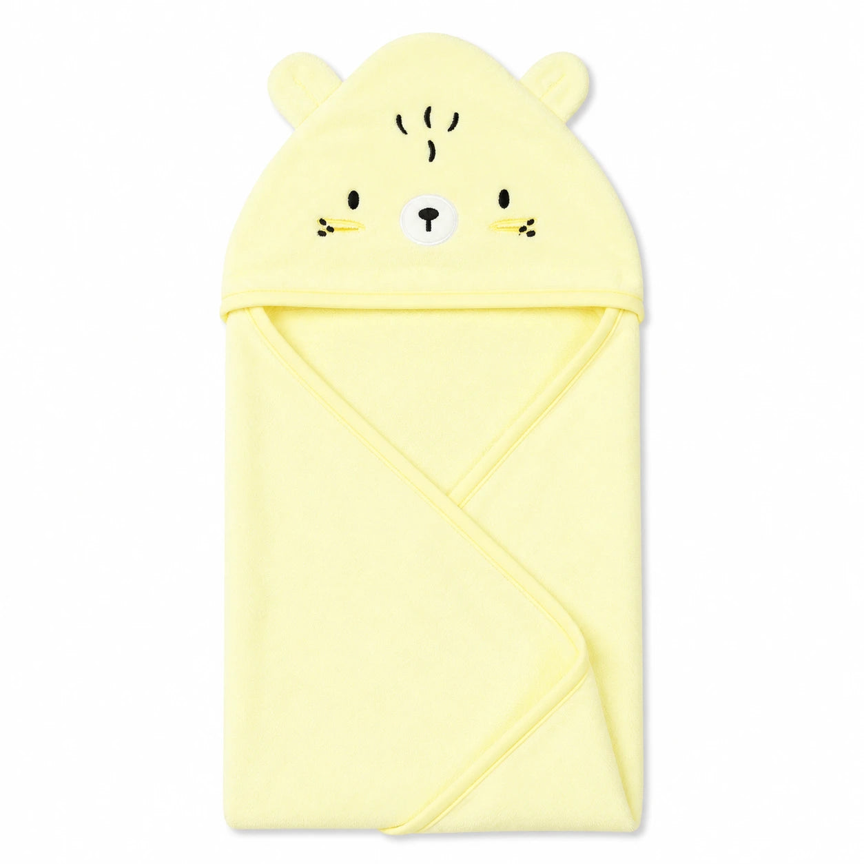 BABY HOODED BATH TOWEL 1PCS HAMSTER CARTOON YELLOW
