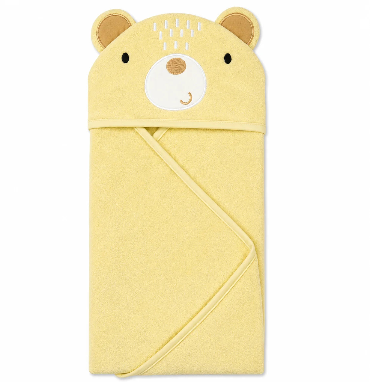 BABY HOODED BATH TOWEL 6PCS SET TEDDY BEAR SKIN BROWN - image 2