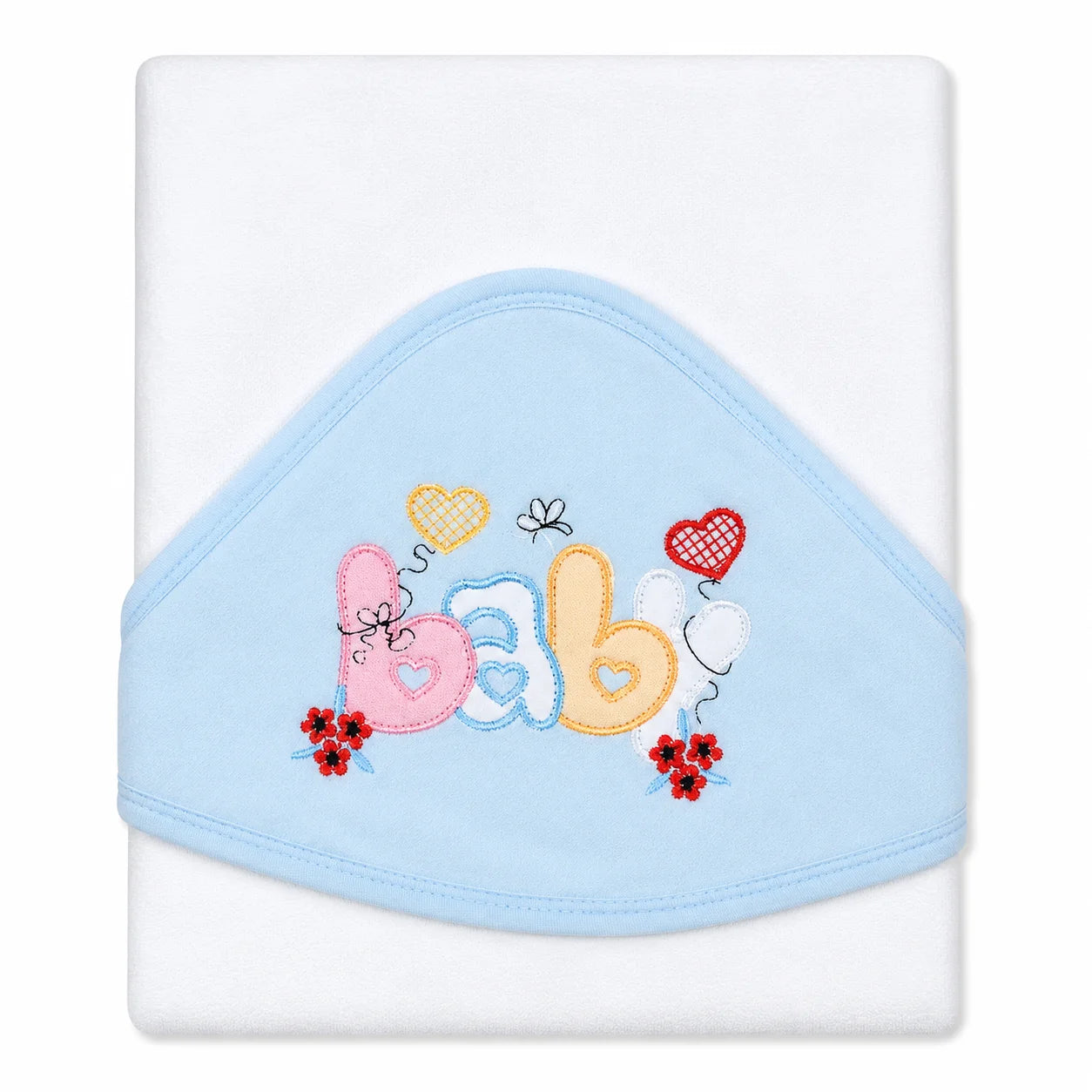 BABY HOODED BATH TOWEL BABY BLUE MUMS WORLD - image 2