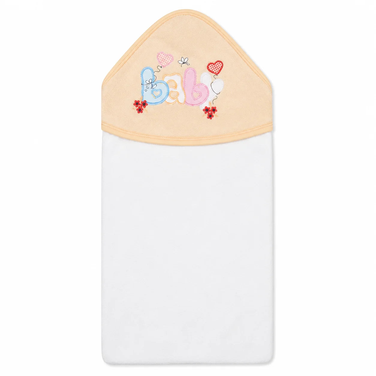 BABY HOODED BATH TOWEL BABY ORANGE MUMS WORLD
