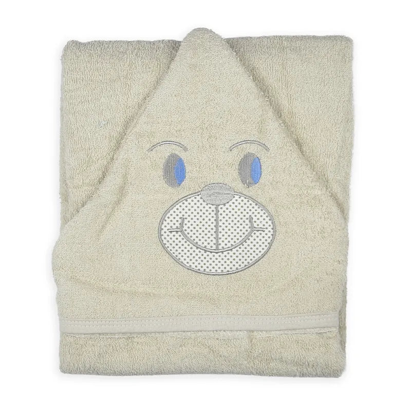 BABY HOODED BATHTOWEL TERRY BEAR SKIN - image 2
