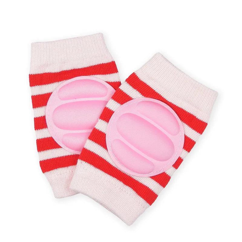 BABY KNEE PAD LINE PRINTED PINK