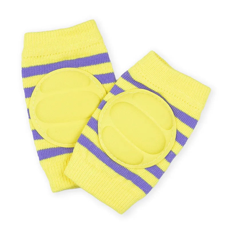 BABY KNEE PAD LINE PRINTED YELLOW