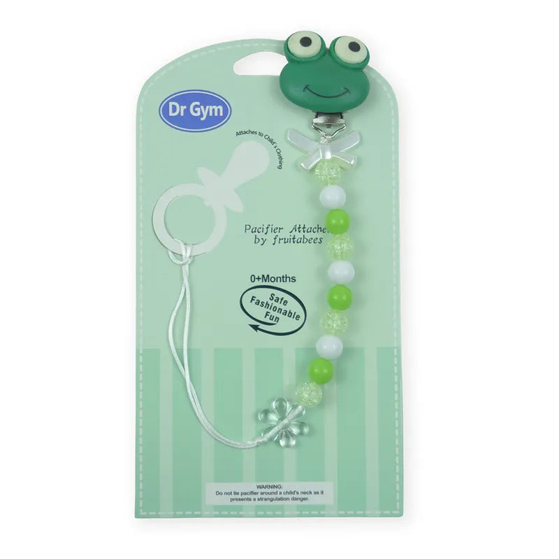 BABY PACIFIER CHAIN HOLDER FROG GREEN