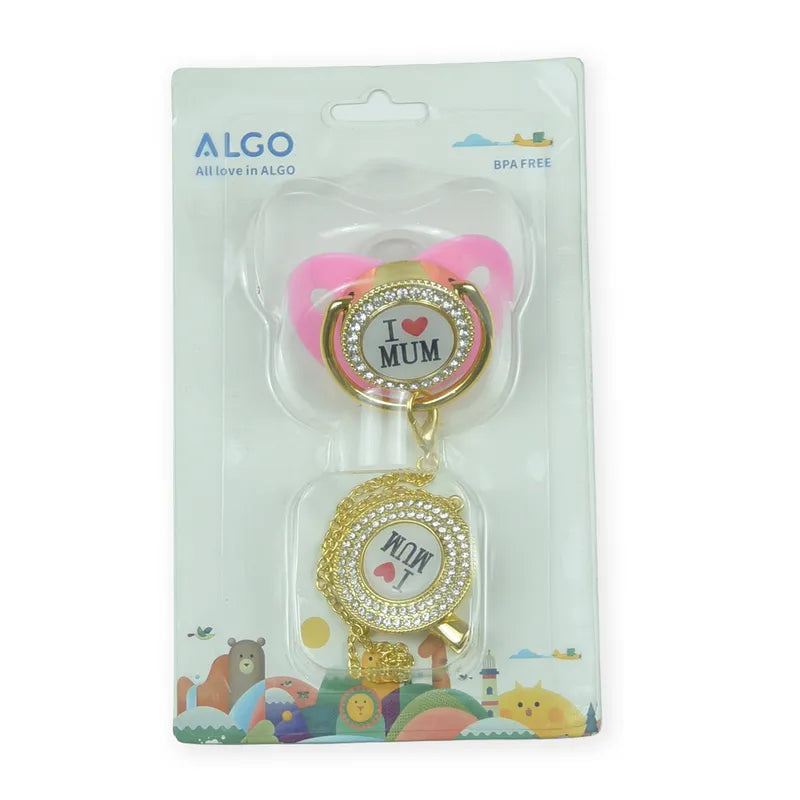 BABY PACIFIER SILICON I LOVE MUM PINK - image 2