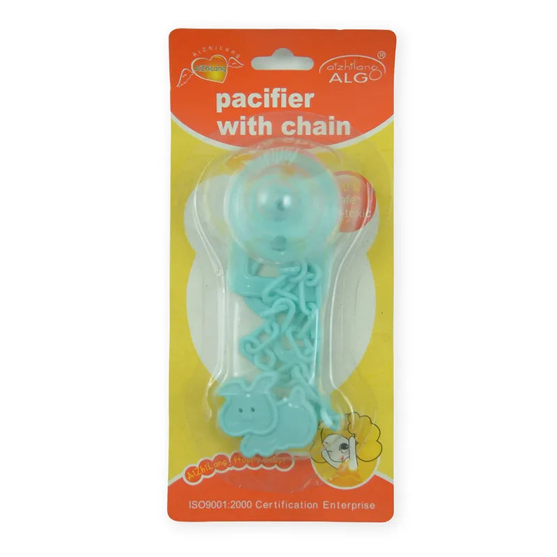 BABY PACIFIER WITH CHAIN GREEN