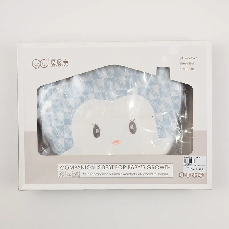 BABY PILLOW CUTE BABY FACE BOX BLUE - image 2