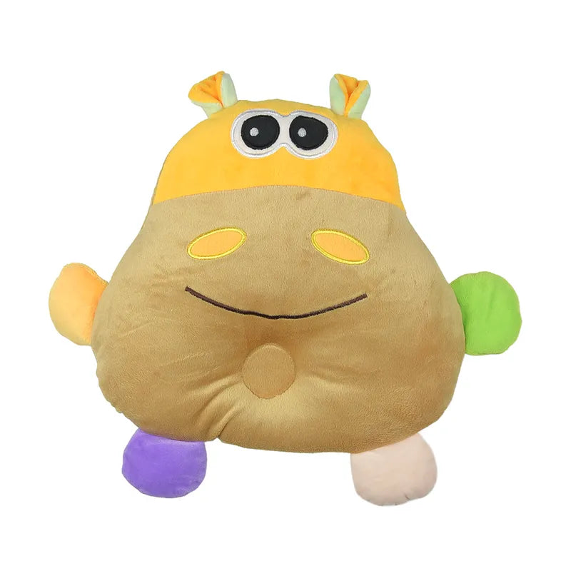CUTE CARTOON FACE MULTI-COLOR PLUSH PILLOW TOY BROWN 