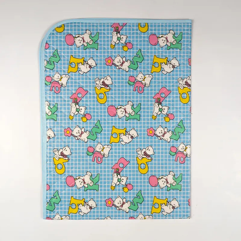 BABY CHANGING PLASTIC SHEET BALOON BEAR BLUE XL