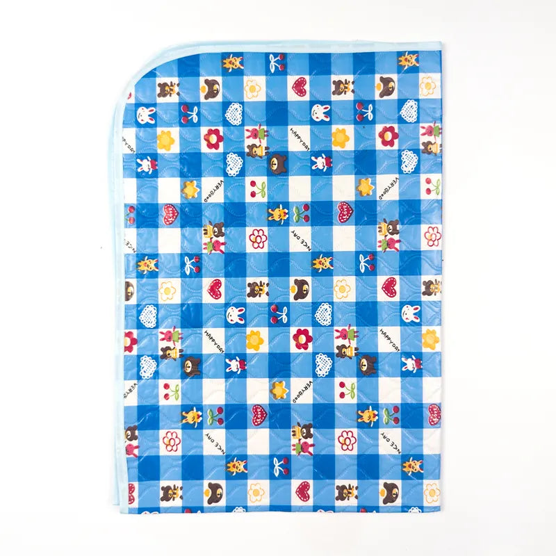 BABY PLASTIC CHANGING SHEET BEAR PRINT DARK BLUE